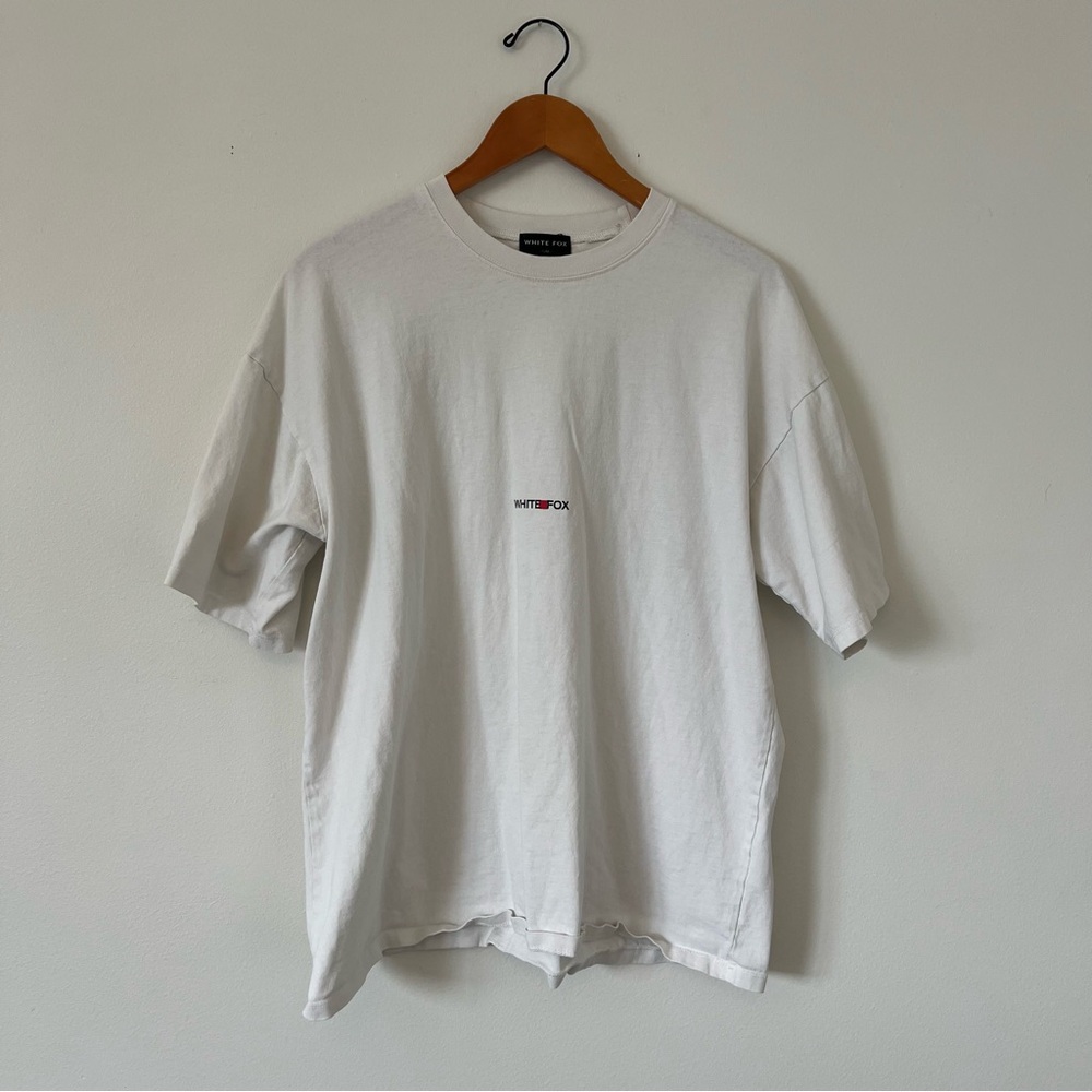 White Fox Boutique Women’s White Oversized Tee Sz S/M